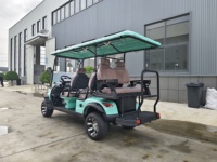 Voiturette de golf électrique tout-terrain surélevée 6 places, couleur bleu-vert chameleon, pour complexes hôteliers, terrains de golf et manoirs privés