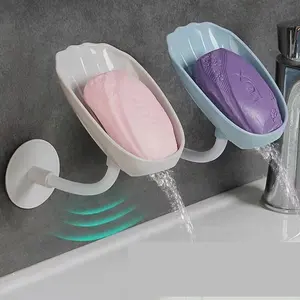 bestseller wholesale Wall-mounted countertop dual-purpose adjustable shell drain soap dish
