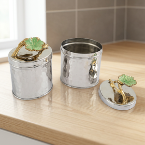 Stainless Steel Round Food Container With Lid Classic Design Polished Metal 1 Layer Airtight <b>Storage</b> <b>Box</b> For <b>Kitchen</b> Use - Product Image 5