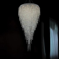 Lustre en cristal LED doré de style moderne pour hôtel, villa, lampe personnalisée, luminaire suspendu de luxe, décoration intérieure, longue suspension pour escalier