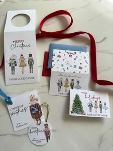 Pequeños adornos colgantes de Navidad, adornos y decoraciones para árboles de Navidad, y tarjetas navideñas. - Product Image 3