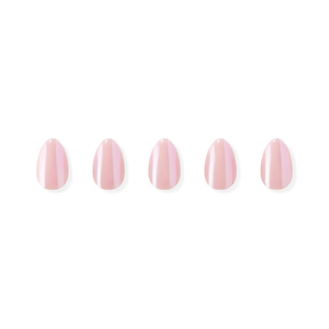 Faux ongles en gel souple PMMA, couleur rose brillante unie, forme ovale moyenne, réutilisables, à presser, pour marque privée - Product Image 2