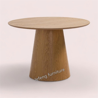 Table basse de salle à manger en bois massif de luxe moderne avec design simple petit bureau de réception rond pour salon villa