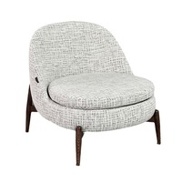 Fauteuil de salon moderne en bois massif, design minimaliste italien, pivotant, avec éponge, pour appartement