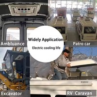 Ultra-mince 24V camion Parking climatiseur électrique onduleur 12V intégration caché toit voiture refroidissement Conversion pour RV Parking
