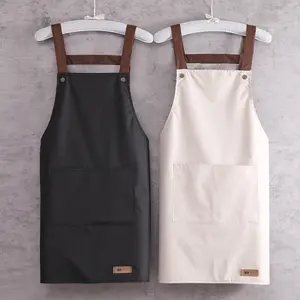 Wholesale Kitchen Apron Woman Oilproof Waterproof New Korea Style Cooking Apron