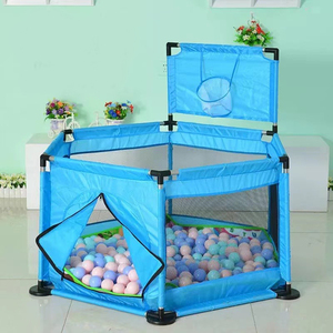 Corral Plegable Hexagonal Grande Centro de Actividades para Niños Pequeños Cerca de Seguridad Portátil de Plástico para Bebés - Product Image 2