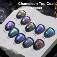 Gel de finition pour ongles Chameleon 15ml, qualité salon de beauté, vernis gel UV personnalisé