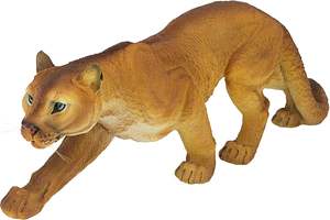 अमेरिकी माउंटेन कूगर इनडोर/आउटडोर गार्डन राल प्रतिमा हैंडकास्ट पॉलीरेसिन, पूर्ण रंग - Product Image 2