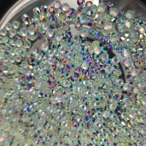 Đá pha lê trắng cao cấp ZK Wholesale, kiểu dáng kim cương trần, chất liệu AB, kích thước SS6-SS20, mặt phẳng, gắn nhiệt, dùng cho váy cưới, thủ công DIY - Product Image 4