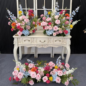 Arreglos de flores de boda rosas de Primavera de lujo artificiales personalizados <span class=keywords><strong>Rosa</strong></span> boda pasillos centro de mesa para Decoración - Product Image 1