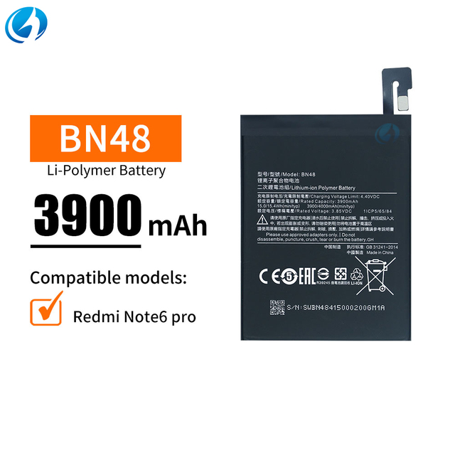 Factory Supply Wholesale Price BN48 Mobile Phone Battery for Xiaomi Redmi Note 6 Pro