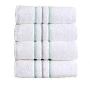 Juego de Toallas Casa Copenhagen White Bay, 600 GSM, Algodón Egipcio, Rayas, Sin Torsión, 6 Piezas, 2 Toallas de Baño, 2 Toallas de Mano, 2 Toallitas Faciales, Gris Carbón - Product Image 4