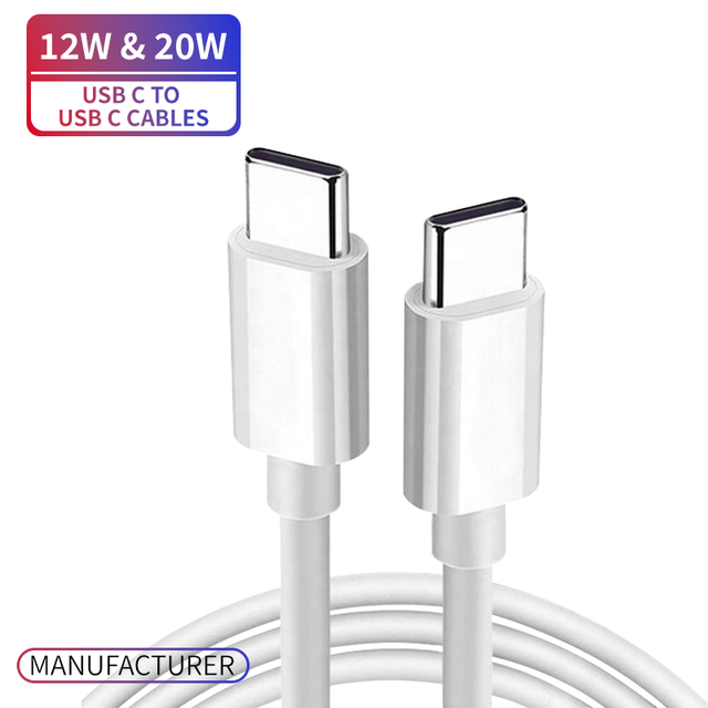 Hot Selling 1M 1.5M 2M 5A 6A Type-C to Type-C Fast Charging Cable Data Line Cable for Mobile Phones Devices Charger Wholesale