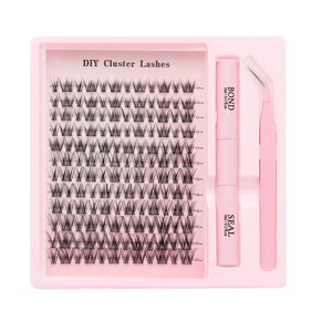 Kit di Extension Ciglia Fai-da-Te per Casa con 168 o 320 Ciuffi Naturali, Etichetta Privata, Ciglia Individuali Pretagliate - Product Image 4