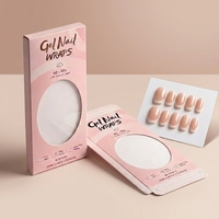 Boîte de rangement vide en carton recyclable pour faux ongles, design personnalisé, boîte de présentation vide pour faux ongles, design personnalisé