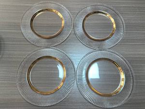 Assiettes de présentation en verre dorées fantaisie pour décoration de mariage en gros - Product Image 4