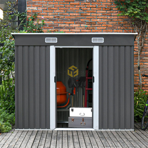 Caja <span class=keywords><strong>de</strong></span> Herramientas Metálica para Exteriores, Almacenamiento <span class=keywords><strong>de</strong></span> Herramientas <span class=keywords><strong>de</strong></span> Jardín, <span class=keywords><strong>Caseta</strong></span> <span class=keywords><strong>de</strong></span> Acero para Jardín, Patio, Césped y Patio Trasero - Product Image 3