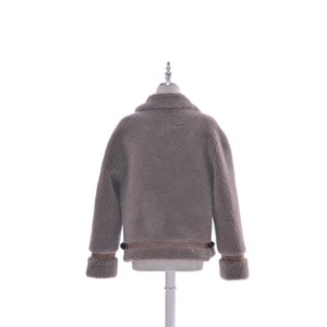 <span class=keywords><strong>Manteau</strong></span> d'hiver pour <span class=keywords><strong>femme</strong></span>, <span class=keywords><strong>court</strong></span>, imprimé, en tissu tissé imitation <span class=keywords><strong>bouclette</strong></span>, luxueux, coupe-vent, couleur camel, col rabattu, en peluche - Product Image 5