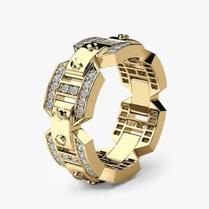 Anello da Uomo Stile Punk Creativo e alla Moda, Gioiello Regolabile in Lega di Rame, Accessorio Retrò da Strada - Product Image 1