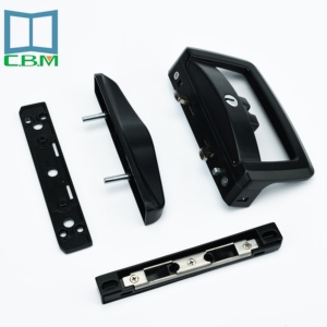 Serratura a Gancio per Porta Scorrevole in Vetro a Forma <span class=keywords><strong>di</strong></span> D, in Lega <span class=keywords><strong>di</strong></span> Zinco, Connessione Bilaterale per Camera d'Albergo - Product Image 6