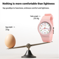 Montre à quartz tendance pour filles, garçons, enfants, cadran coloré, étanche 30 m, antichoc, ultra-fine 8,5 mm, batterie 2 ans, 6 couleurs