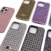 Diamant de luxe de haute qualité pour iPhone 15 & 16 Pro Max coque de téléphone galvanoplastie Style de luxe léger Applicable