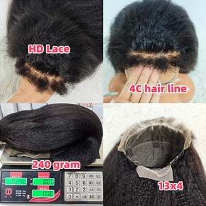Promoción 146$ Letsfly Hair Pelucas Frontales de Encaje HD 13x4 de 20 Pulgadas, Lisas y Rizadas, 250 Gramos, Pelucas de Cabello Humano al por Mayor 1BT4 - Product Image 3