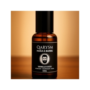Huile à barbe 50ml pour homme, vanille et noix de coco, parfum tropical fruité floral, nourrissante et conditionnante - Product Image 1