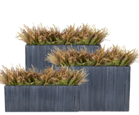 Jardinières rectangulaires en fibre de verre, grandes et hautes, écologiques, légères, pour clôtures de jardin et pots de fleurs