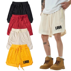 Shorts personnalisés avec logo imprimé, streetwear d'été respirant, maille double couche 300 g/m², 100 % polyester, anti-humidité, avec cordon de serrage - Product Image 1