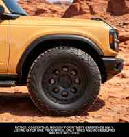 S3-00010 17-22 Ruedas de Aluminio Forjado para Ford Bronco, Diseño Circular Negro Mate Personalizado con Orificio Profundo, Estándar DOT
