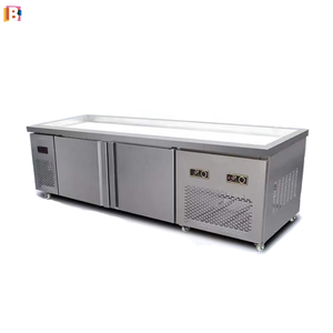 Expositor de Peixes Frescos Congelados em Aço Inoxidável para Supermercado, Freezer de Mesa Refrigerador - Product Image 5