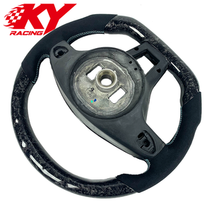 พวงมาลัยคาร์บอนไฟเบอร์ LED RPM แบบสปอร์ตหุ้มหนัง ดีไซน์สำหรับรถแข่ง เหมาะสำหรับ Mercedes Benz AMG C63 Coupe W204 W205 - Product Image 3