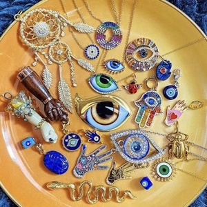 Usine en gros main <span class=keywords><strong>sucette</strong></span> yeux pendentif <span class=keywords><strong>collier</strong></span> pour hommes marque Designer bijoux breloques décoration - Product Image 5