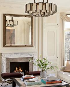 Candelabro de mármol circular de lujo Vintage, lámpara colgante de alabastro para Villa, lámpara de techo, colgante Laura Hammett Living Florian - Product Image 3