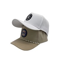 Casquette de baseball, golf et pêche personnalisée en caoutchouc découpée au laser, perforée, à séchage rapide, pour hommes et femmes, vente en gros