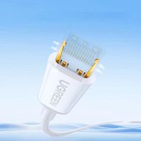 Kabel Data pengisian daya cepat, kabel Data pengisian daya cepat, Tipe C Male ke Male, 3A/PD60W, berlaku untuk ponsel/tablet
