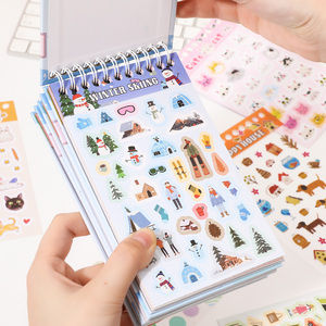 SIMNO 32 feuilles d'autocollants mignons d'animaux, livre d'autocollants <span class=keywords><strong>japonais</strong></span> pour scrapbooking, fournitures pour loisirs créatifs et journalisation - Product Image 3