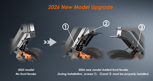 สกู๊ตเตอร์ไฟฟ้า New KuKirin G4 หน้าจอสัมผัสอัจฉริยะ พร้อมบังโคลนหน้า เบรกดิสก์คู่ ระบบไฟ LED 6 ดวง สำหรับการเดินทางท่องเที่ยวและผจญภัย - Product Image 3