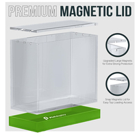 Étui de protection en acrylique Premium résistant aux UV 6mm+5mm - Aimants 4x3mm 52N+ compatibles avec la boîte d'entraînement Elite PKMN (base verte)
