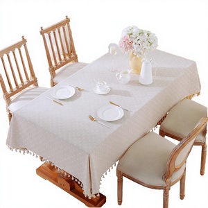 Floral Woven Printed Linen <b>Tablecloths</b> Customized 100% Linen Home Wedding Hotel Event Catering Table Cover OEM - Product Image 3