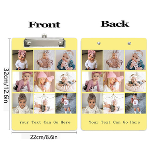 Porte-documents A4 personnalisés en plastique avec <span class=keywords><strong>collage</strong></span> de photos sur mesure – N'importe quelle image/<span class=keywords><strong>texte</strong></span>/logo – Idéal pour étudiants, femmes, hommes, enfants – Profil bas - Product Image 3