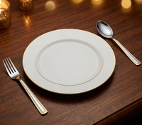 Lot de cuillères en acier inoxydable durable avec finition miroir doré/argenté, résistantes à la rouille, légères, pour mariage