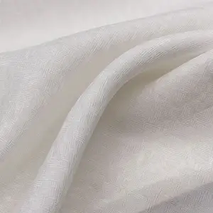ผ้ายืดเนื้อเครปสีขาวขุ่นสี120D สำหรับ100gsm ss2024เทรนด์แฟชั่น
