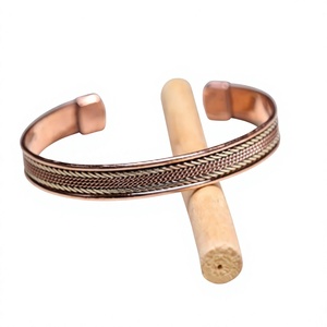 Premium Heritage Braided <b>Wire</b> Accent Metallic Therapy Bracelet Fashionable Metal Jewelry Exquisite Design - Product Image 1