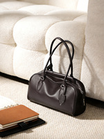 Sac Boston Classique en Cuir pour Femme – Sacs à Main Bowling Rétro Tendance, Sacs Bandoulière de Luxe Vintage, Sacs Fourre-tout et Sacs à Main en Gros