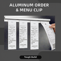 Pour pince durable en alliage d'aluminium sans poinçonnage pour menu de restaurant facture reçu cuisine à emporter commande présentoir pour salle à manger