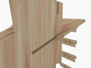 ชั้นวางแสดงบนพื้นไม้มีสไตล์ตู้เก็บของที่เก็บของแขวนโชว์สไตล์หรูหรา - Product Image 4