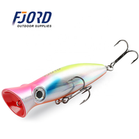 Leurre de pêche FJORD en gros, leurre popper de surface 14g 80mm, poppers flottants, appât artificiel